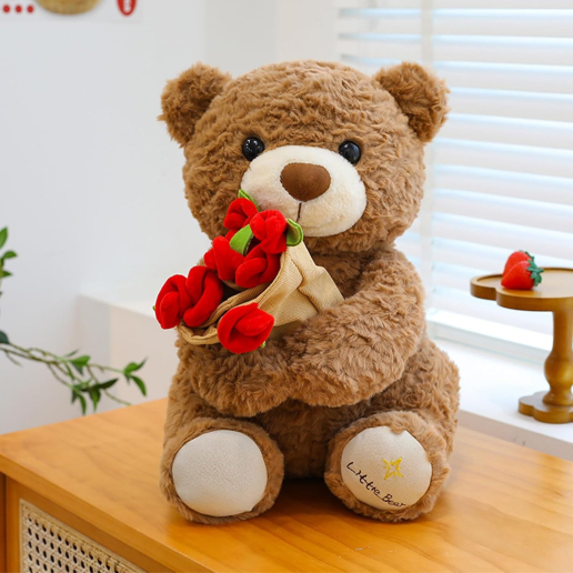 Rose-Holding Valentine's Teddy 