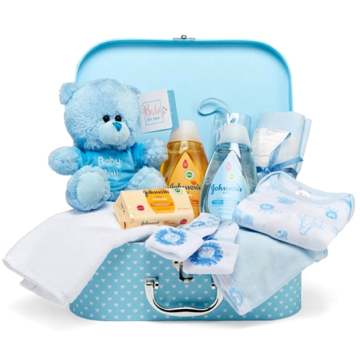 Blue Teddy Gift Set