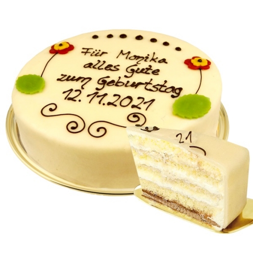 Large Lübecker Marzipan Cake with Individual Text