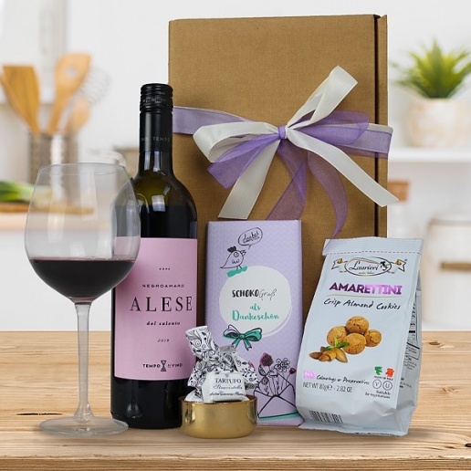 Red Wine Thank You Gift Basket