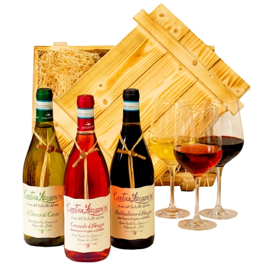 Wine Wooden Gift Basket
