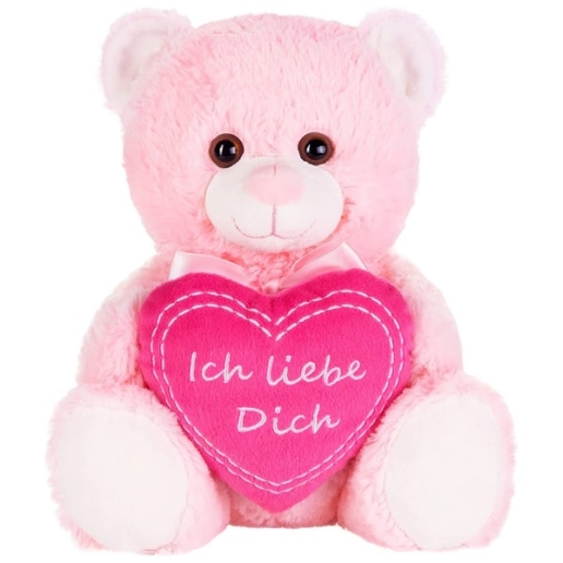 Teddy Plush Bear with Heart Pink