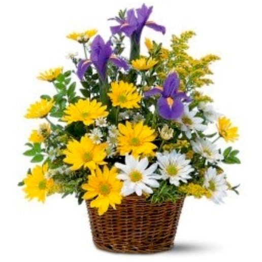 Smiling Floral Basket