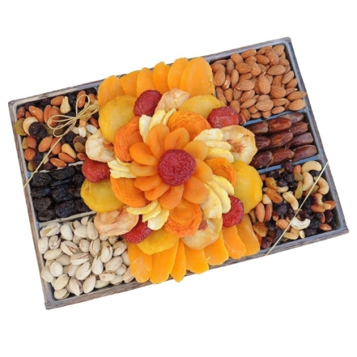 Dried Fruit & Nut Wooden Gift Tray