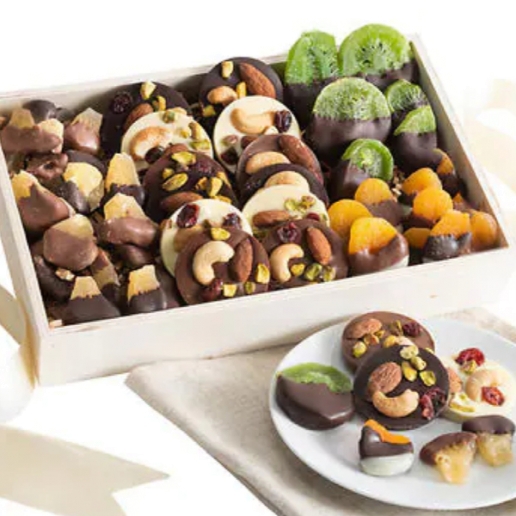 Chocolate Covered Dried Fruit and Mendiant Gift 