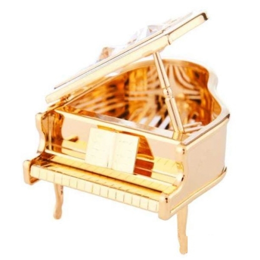 Crystal Studded Grand Piano Ornament