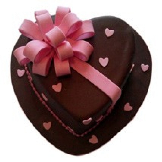 Heart Gift shaped Cake