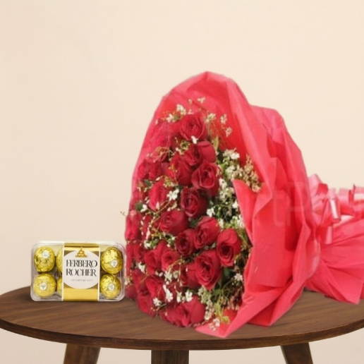 Red Roses with Rocher