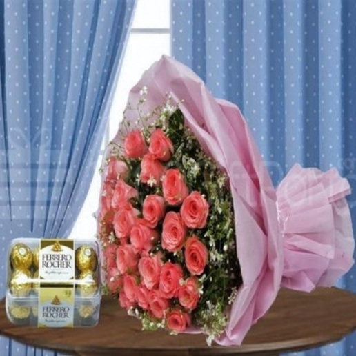 Mini Ferrero and Pink Roses