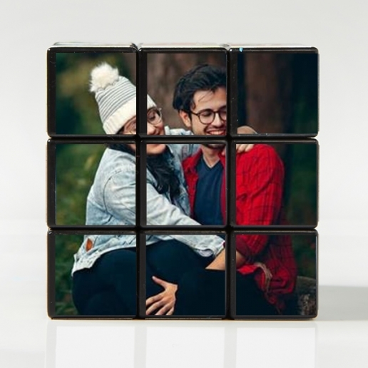 Cute Couple Personalized Photo Rubiks Cube