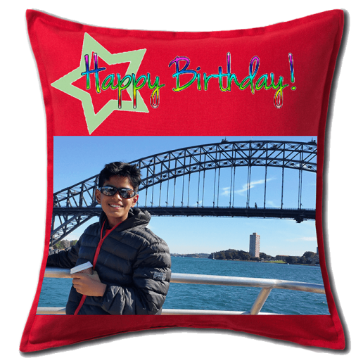 Personalized Birthday Square Cushion