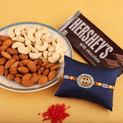 Pastel Rakhi and Hersheys with Nuts