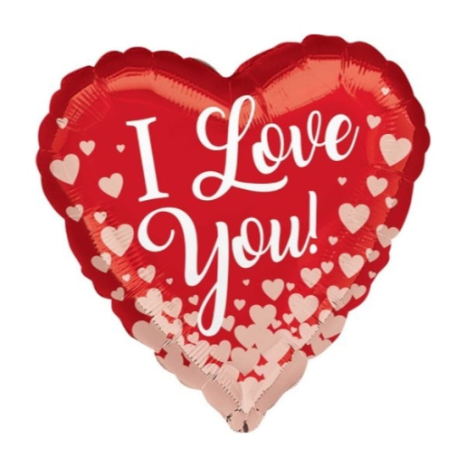 Rose Gold Hearts Love You Balloon