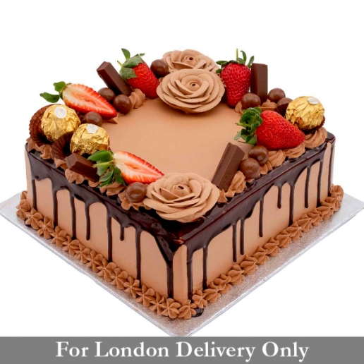 Rich Square Chocolate Cake