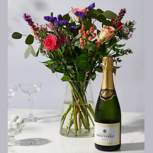 Celebration Bouquet with Champagne