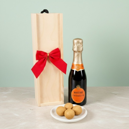 Prosecco & Truffles Wooden Gift Case