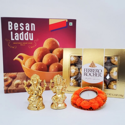 Golden Laxmi Ganesha Gift Hamper