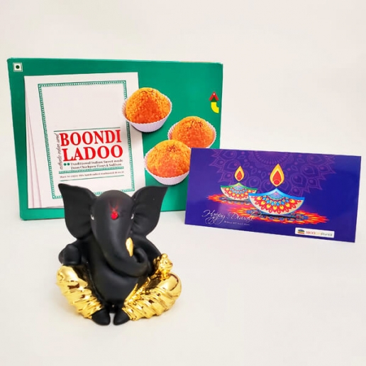 Elegant Ganesha with Boondi