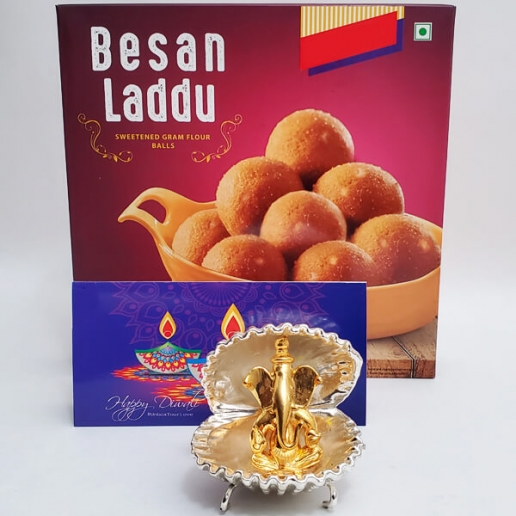 Stylish Ganesha with Besan Laddoo
