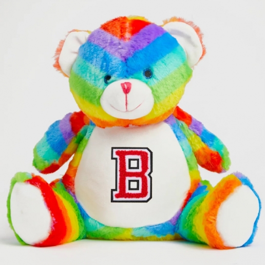 Personalised Soft Plush Rainbow Bear 
