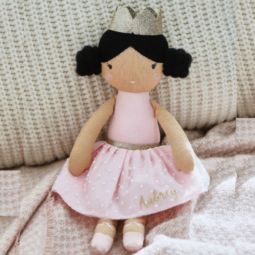 Personalised Ballerina Doll With Black Hair