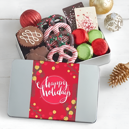 Simply Chocolate Holiday Cheer Confections Tin