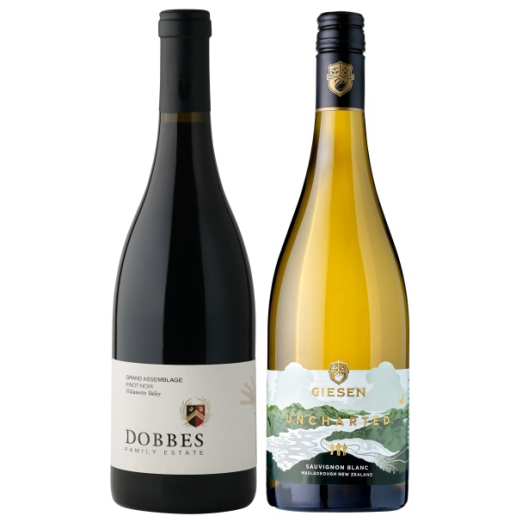 90 Point Red & White Wine Two Bottle Gift Set