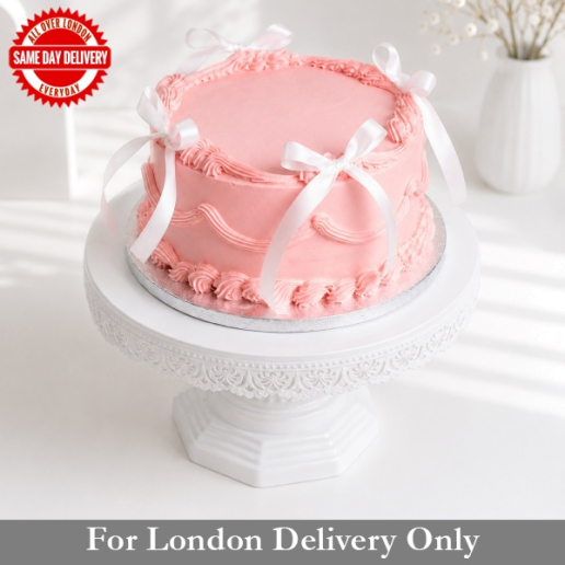 Rosy Swirl Fantasy Cake