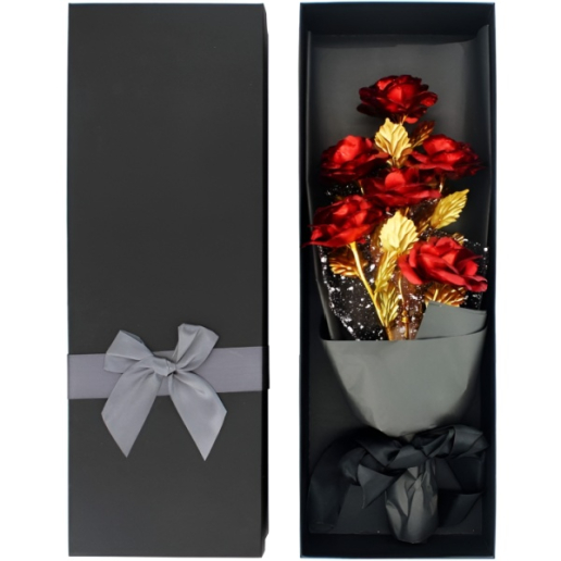 Gold Plated Artificial Roses Bouquet