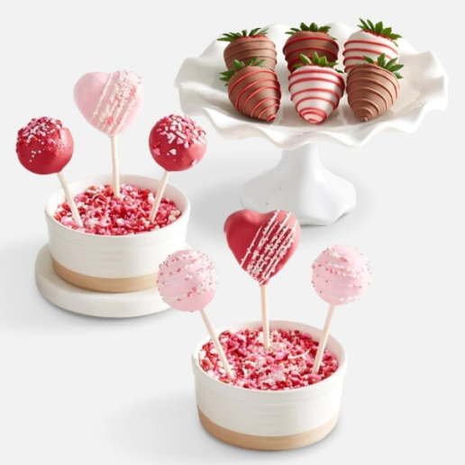 Valentine’s Day Cake Pops with Strawberries 