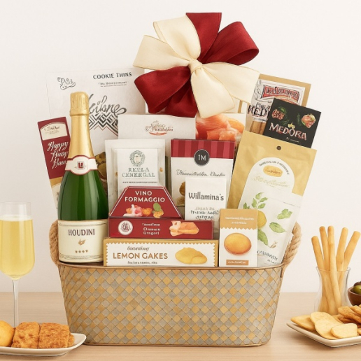 Houdini Blanc de Blanc Champagne Wine Basket