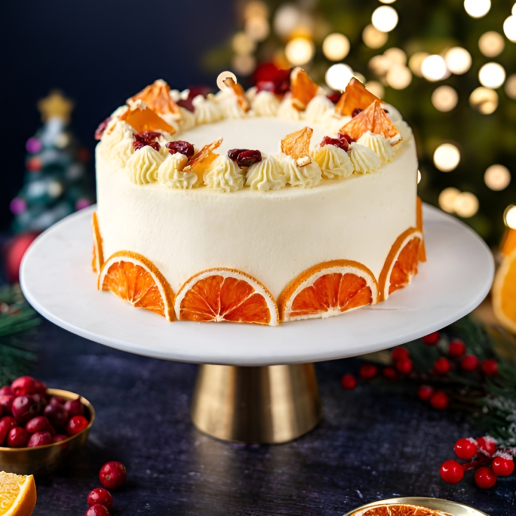 Luxury Clementine & Cranberry Celebration Cake