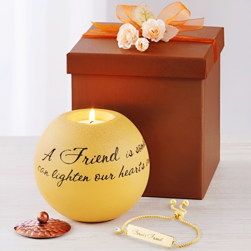 Friendship Keepsake Candle with Bracelet