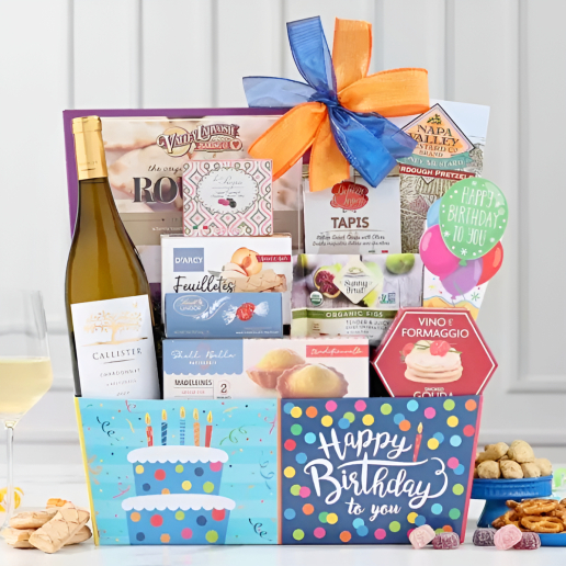 Chardonnay Birthday Wine Basket