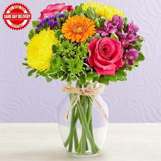 Mixed Flowers in Vase