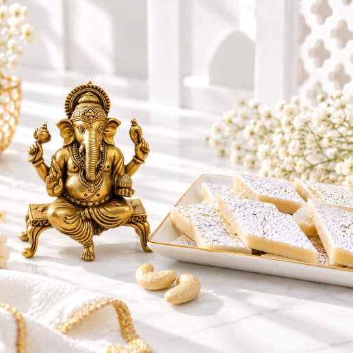 Mangal Ganesha & Kaju Katli Hamper