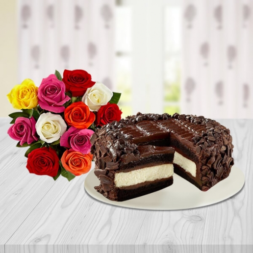 Chocolate Cheesecake with Bouquet