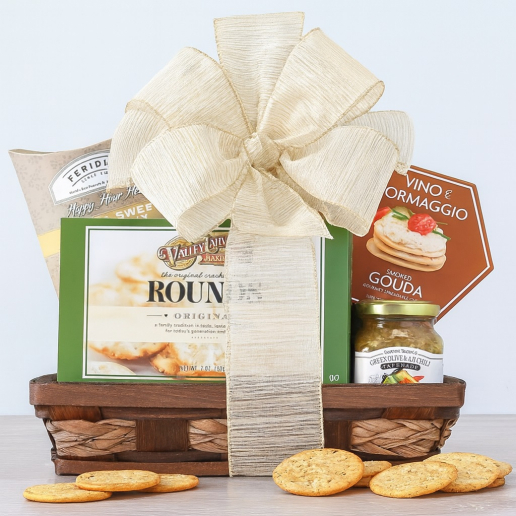 Cheese and Snacks Gift Basket