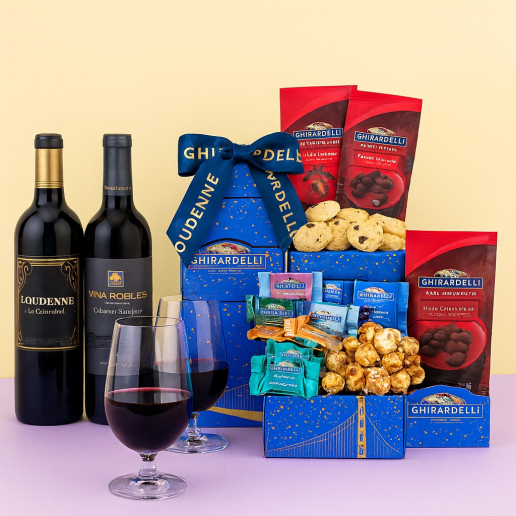 Elegant Reds & Chocolate Indulgence Tower