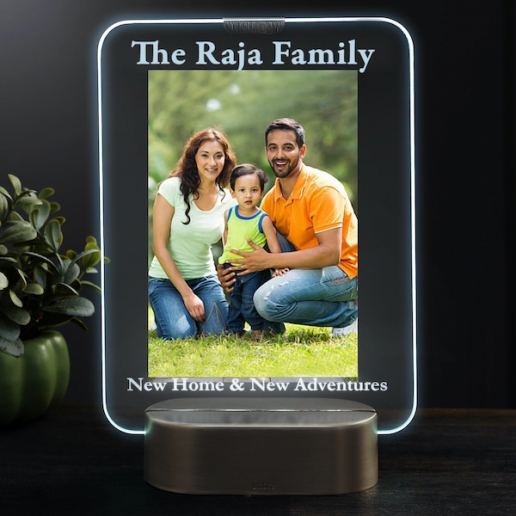 Personalized Light Up LED Glass Frame