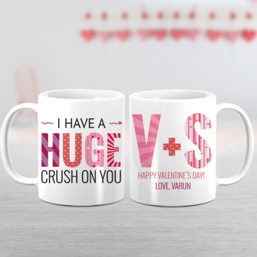 HUGE Crush On You Personalized Coffee Mug