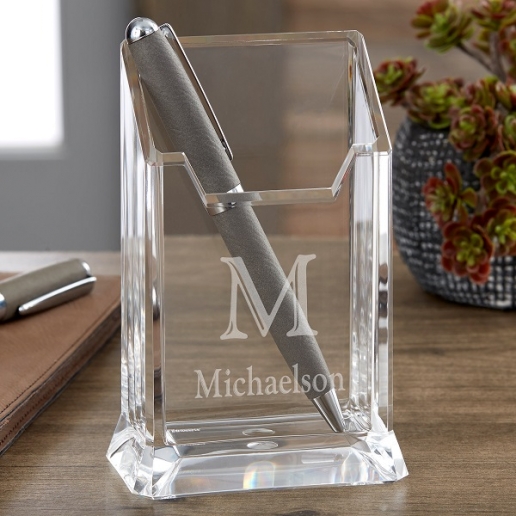 Initially Yours Personalized Acrylic Pen & Pencil Holder