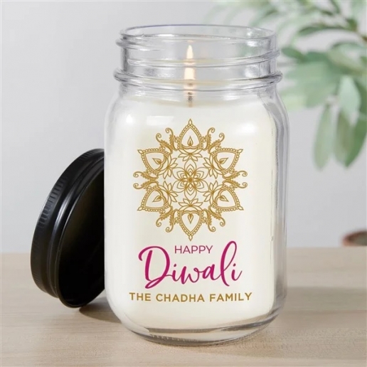 Diwali Personalized Farmhouse Candle Jar