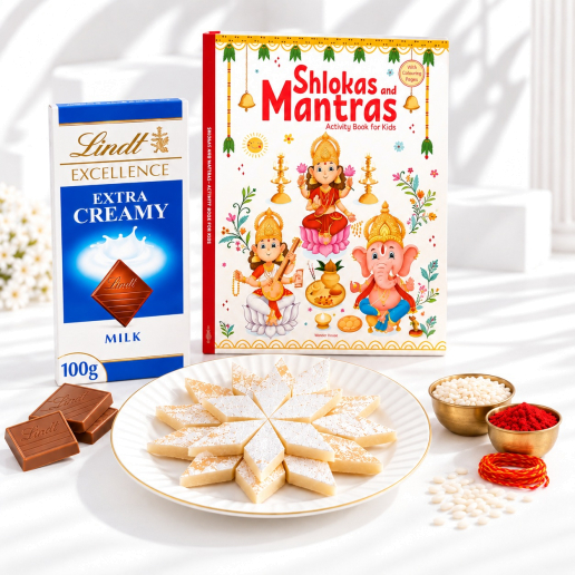 Shlokas, Chocolate & Kaju Katli Gift Set