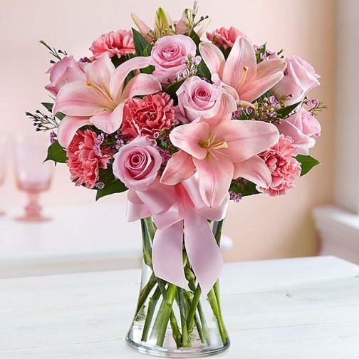 Pink Color Flowers for Valentine’s